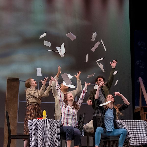 The cast of Seton Hall University's production of The Spitfire Grill. 1