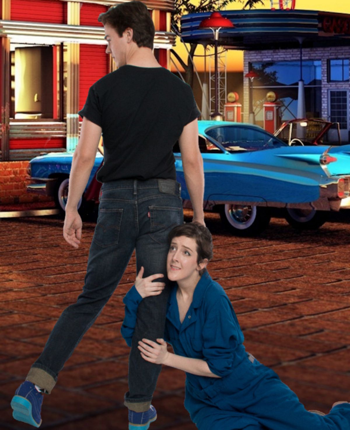 Zachary Reeves as Chad and Hayley Biermeister as Natalie. Photos by Mike Fox Photography