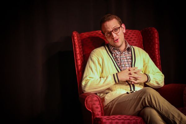 Stephen Spainhour-Roth as Man in Chair. Photo courtesy of Rachel Williams. 5