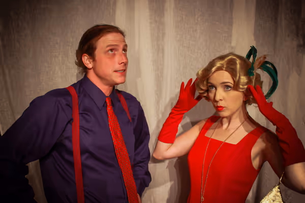 Jesse McWhorter as Mr. Feldzieg and Layne Livingston as Kitty. Photo courtesy of Rachel Williams.  2