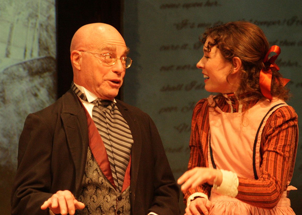 Glenn Koppel as Mr. Laurence and Emily Abeles as Beth March in Chance Theater's production of "Little Women - The Broadway Musical" is playing November 25 - December 23, 2022 at Bette Aitken theater arts Center on the Cripe Stage. Music by Jason Howland; Lyrics by Mindi Dickstein; Book by Allan Knee. Based on the novel by Louisa May Alcott. Directed by Casey Long, Music Direction by Gabrielle Maldonado.