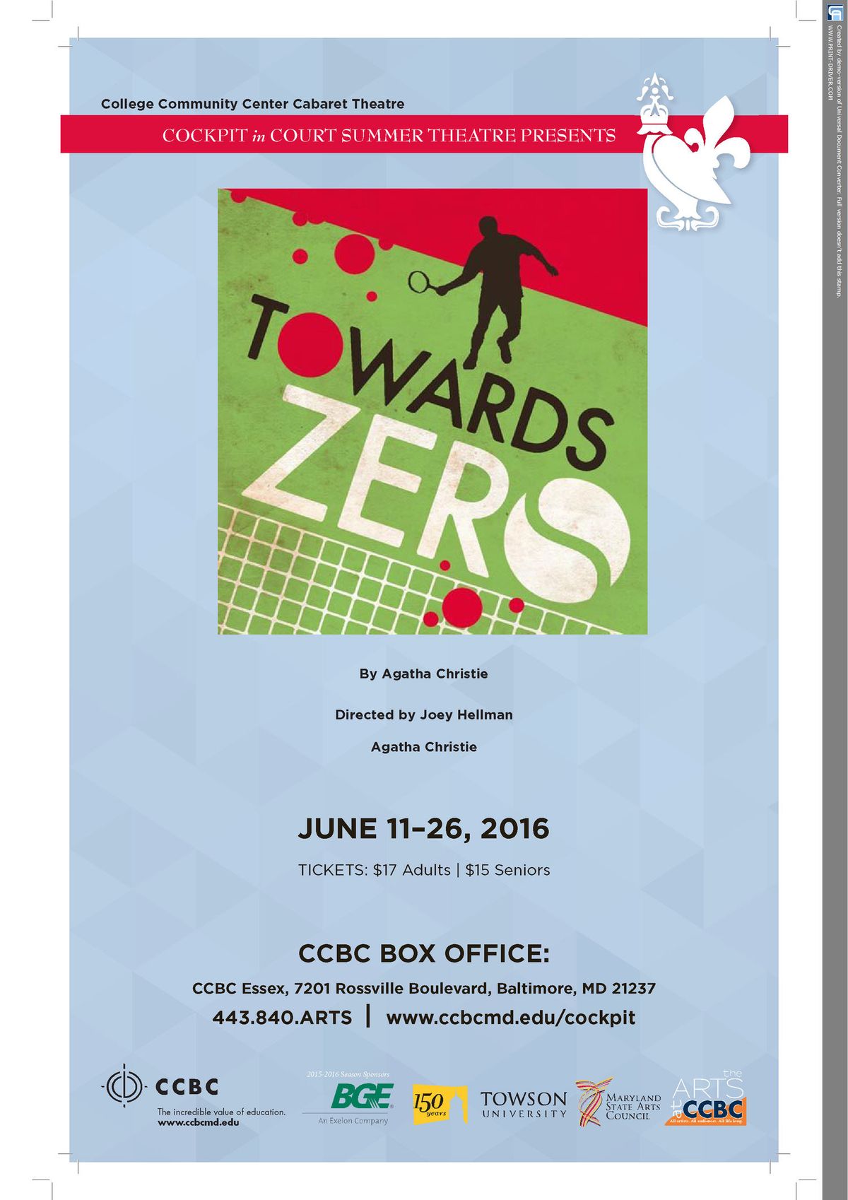 Agatha Christie's Towards Zero Poster