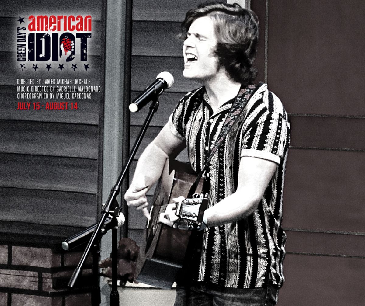 Christopher Diem (Will) performing an acoustic classic at the "Green Day's American Idiot" Design Preview Party on June 6, 2022. 