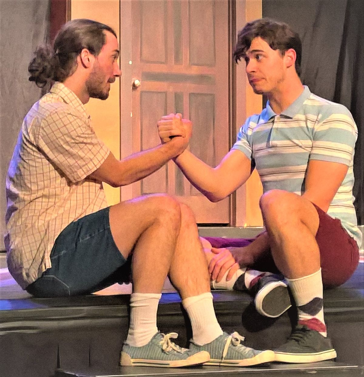 Tyler Hendrix (Mickey) [L] and Richie Stone (Edward) [R]
bonding as Blood Brothers