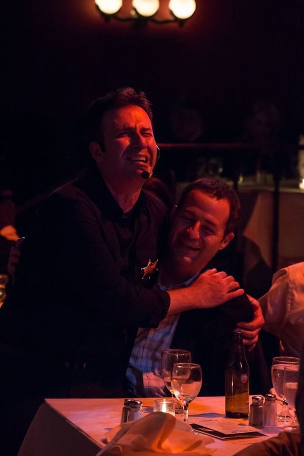 Mikayla Petrilla (Olga) and Adam Murphy (Dante) in TRUFFLES: Mystery at Swing 46, NYC. 4