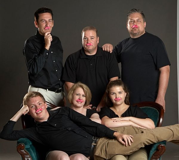 The Stache-tastic directors and lead actors; photograph by Rick Haithcox for Gaston Alive! Magazine. 3
