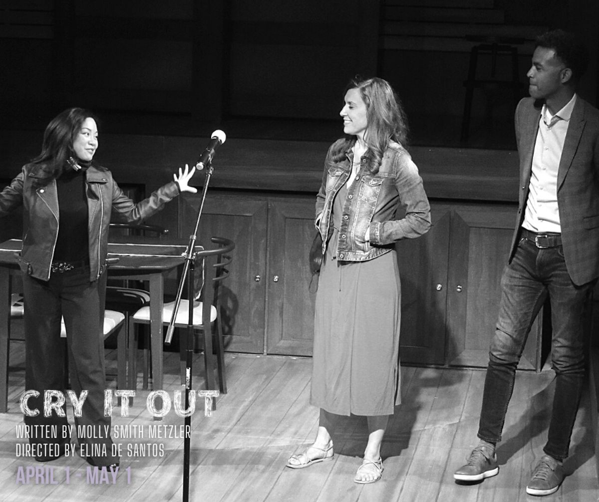 Angel Dumapias, Aubrey Saverino, and Seyto James at the Design Preview Party for "Cry It Out". "Cry it Out runs at Chance theater at Bette Aitken theater arts in Anaheim, CA Center April 1 - May 1, 2022. Photo Credit; Camryn Long