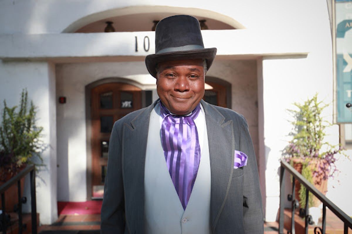 Seen as Drake in Adult Swim's Loiter Squad, veteran actor and play director Darryl Maximilian Robinson was most recently cast as Mayor George Shinn in the 2022 revival of Meredith Willson's 'The Music Man' presented at The Fremont Centre Theatre in South Pasadena.  Photo by Eric Michael Hernandez. Costume design by Tamarah Ashton. 