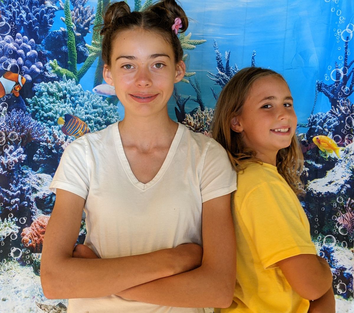 Sandy (Scarlett Morales) and SpongeBob (Sova Parafiniuk) are ready to chop to the top of their volcanic problem. Sandy (Scarlett Morales) and SpongeBob (Sova Parafiniuk) are ready to chop to the top of their volcanic problem.