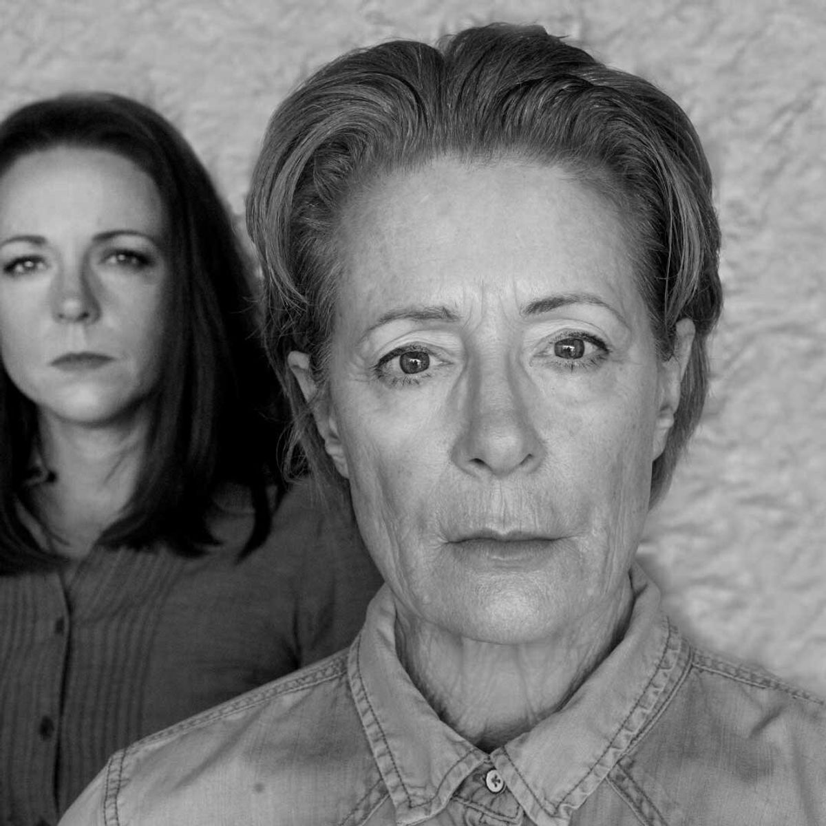 Rosina Reynolds and Kate Rose Reynolds in The Roustabouts Theatre Company's production of IRON by Rone Munro. Rosina Reynolds and Kate Rose Reynolds in The Roustabouts Theatre Company's production of IRON by Rone Munro.