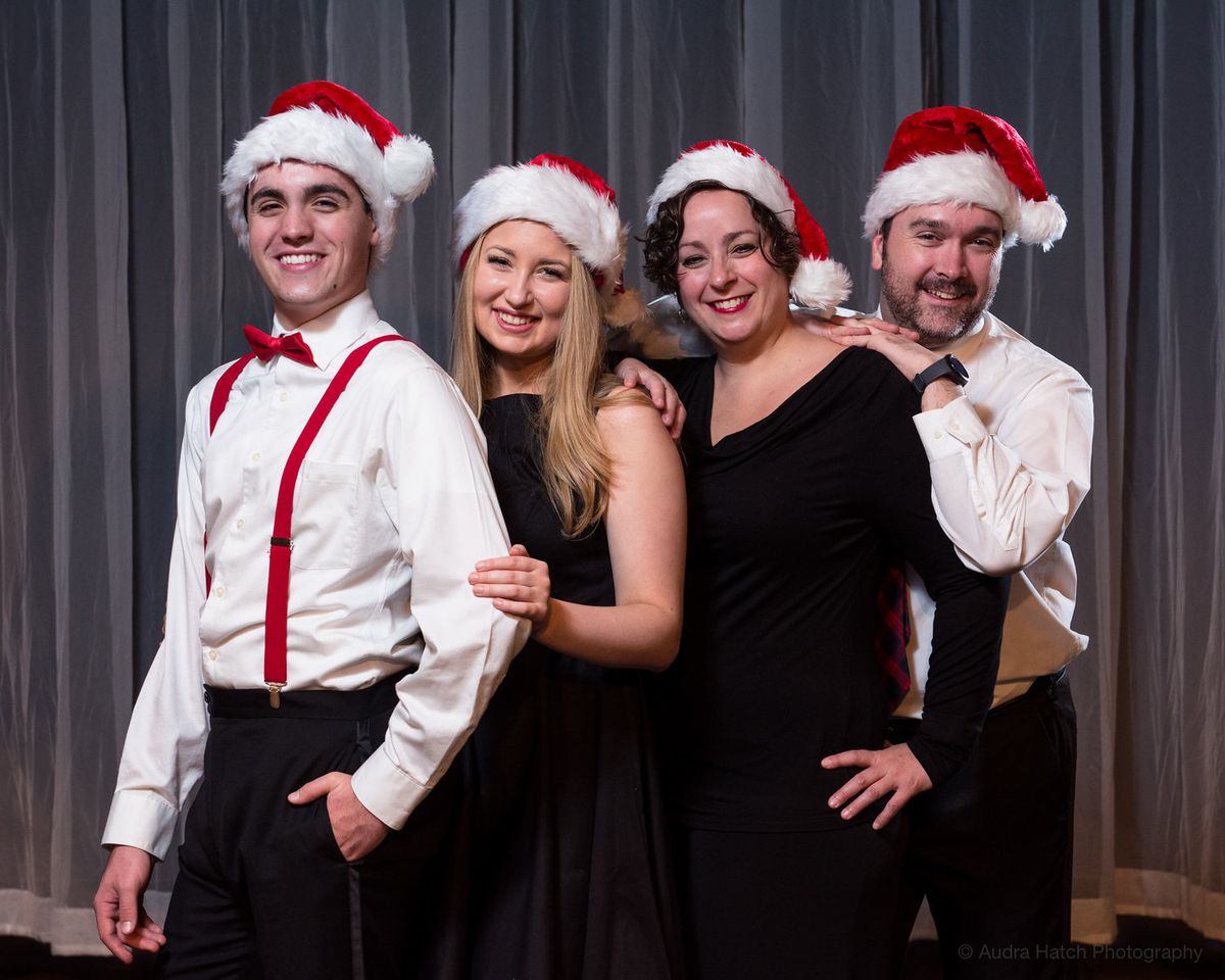 The cast of a Christmas Survival Guide: A miniature Christmas Spectacular!
Miles Obrey, Maddy Jarvis, Rebecca Rinaldi, Brian McAloon The cast of a Christmas Survival Guide: A miniature Christmas Spectacular!
Miles Obrey, Maddy Jarvis, Rebecca Rinaldi, Brian McAloon