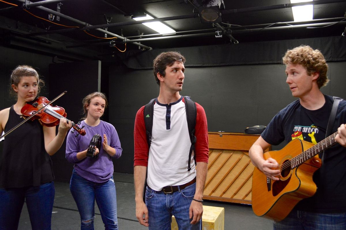 "Droning On" - Jonathan Fadner, Kevin Thiel, Harriet Taylor, Jennifer Zahlit gather 'round