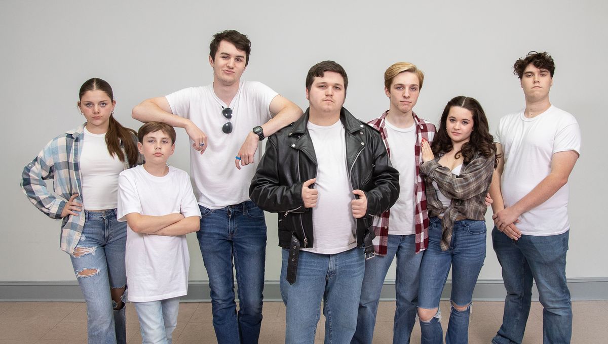 Ariel?s roughneck boyfriend Chuck (center, Daniel Lobron of Newtown) and his gang of friends, (from left- Kira Smith of Morrisville, Ryan Walsh of Horsham, Liam Sullivan of Yardley, Benjamin Zambelli Ariel?s roughneck boyfriend Chuck (center, Daniel Lobron of Newtown) and his gang of friends, (from left- Kira Smith of Morrisville, Ryan Walsh of Horsham, Liam Sullivan of Yardley, Benjamin Zambelli