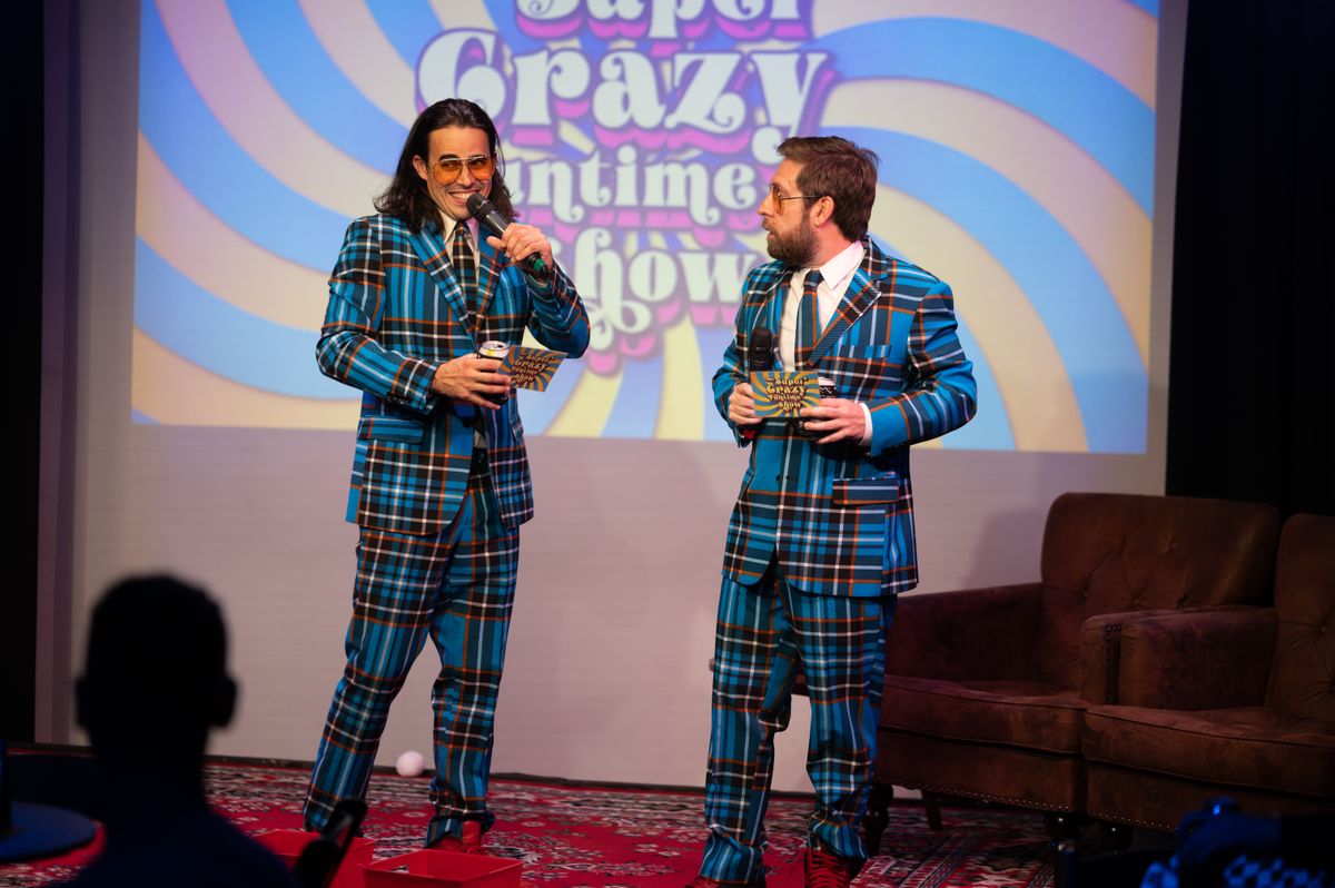 New York City''s favorite comedy variety show, The Super Crazy Funtime Show, starring Artie Brennan as Francis Merryweather and Anthony Giordano as Dino Valentino. Nominated for six Off-Broadway awards