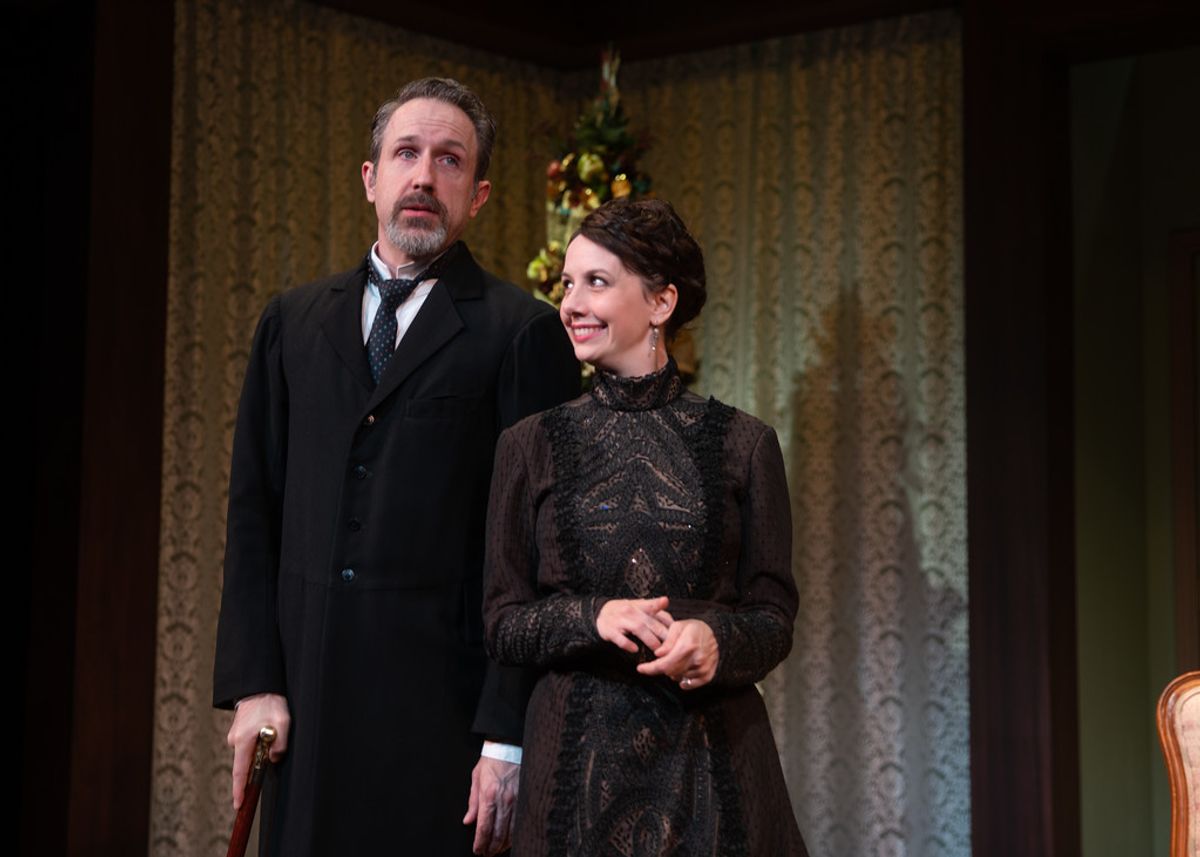 Brian Paulette (Dr. Rank) and Hillary Clemens (Nora) in "A Doll's House."