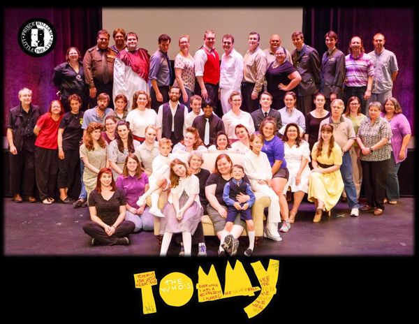 Cast and crew photo of Prince William Little Theatre's production of The Who's Tommy. 1
