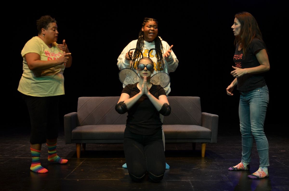 Sarah Daniel, Shakiara Saunders, Jenna Sharples, and Vanessa Eskridge in "Bug" by Allegra Hatem