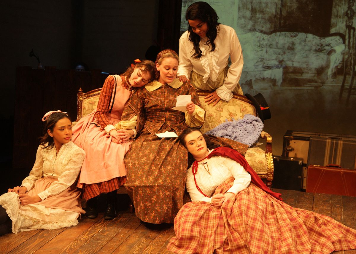 Camie Del Rosario as Amy March, Emily Abeles as Beth March, Maggie Randolph as Marmee March, Katherine Chatman as Meg March, and Sarah Pierce as Jo March Chance Theater's production of "Little Women - The Broadway Musical" is playing November 25 - December 23, 2022 at Bette Aitken theater arts Center on the Cripe Stage. Music by Jason Howland; Lyrics by Mindi Dickstein; Book by Allan Knee. Based on the novel by Louisa May Alcott. Directed by Casey Long, Music Direction by Gabrielle Maldonado.