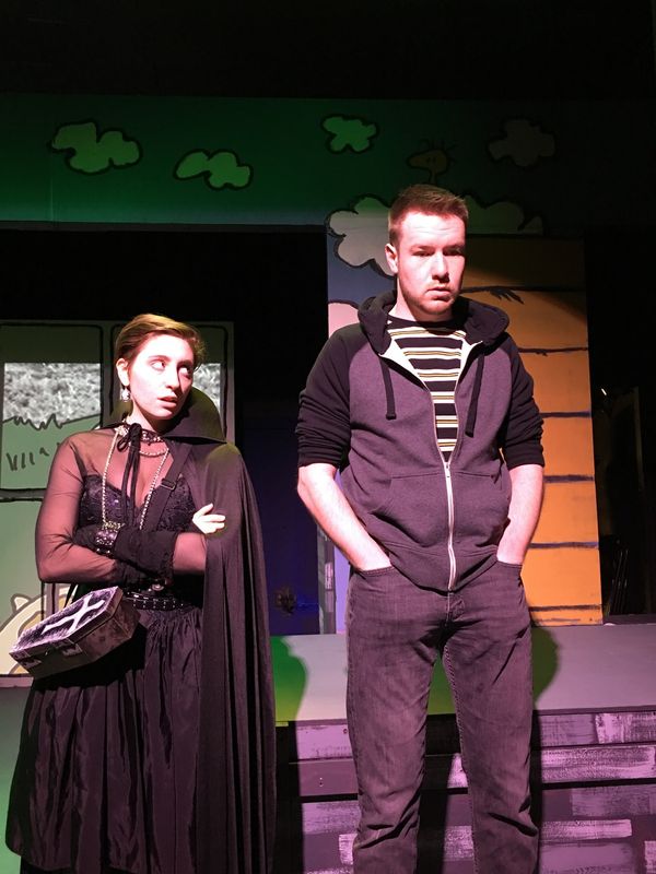 Madi White (as CB's Sister) and Max Wilson (as CB) from the production DOG SEES GOD at Roxy's Downtown, Wichita, KS. 3