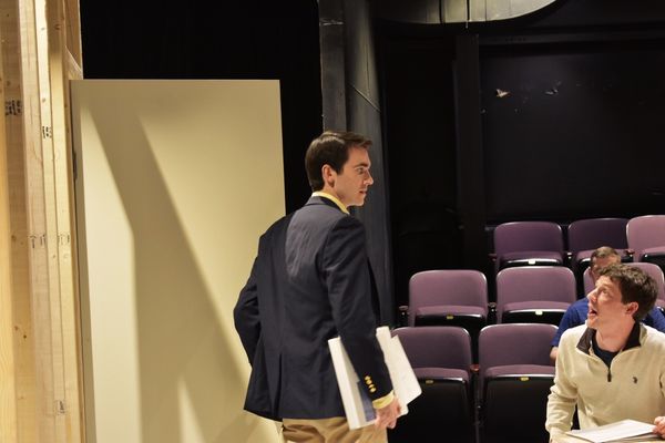 This is a rehearsal photo featuring Anne Tyler Morgan as Raelynn 3