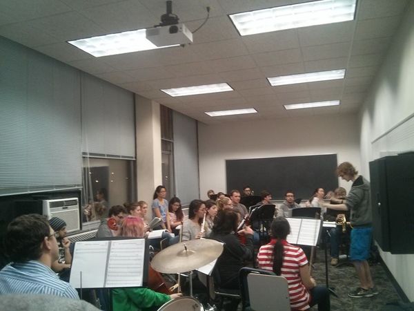 We had a splendid rehearsal last night - it was the first time running through all of the songs with the 18-piece orchestra!  1