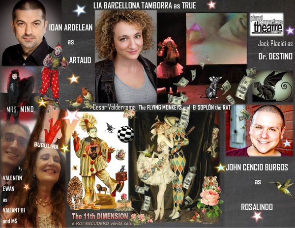 A theatrical collage by Roi Escudero - In the picture: Harlequin and Columbine - by Frank Xavier Leyendecker and Antonin Artaud. 4