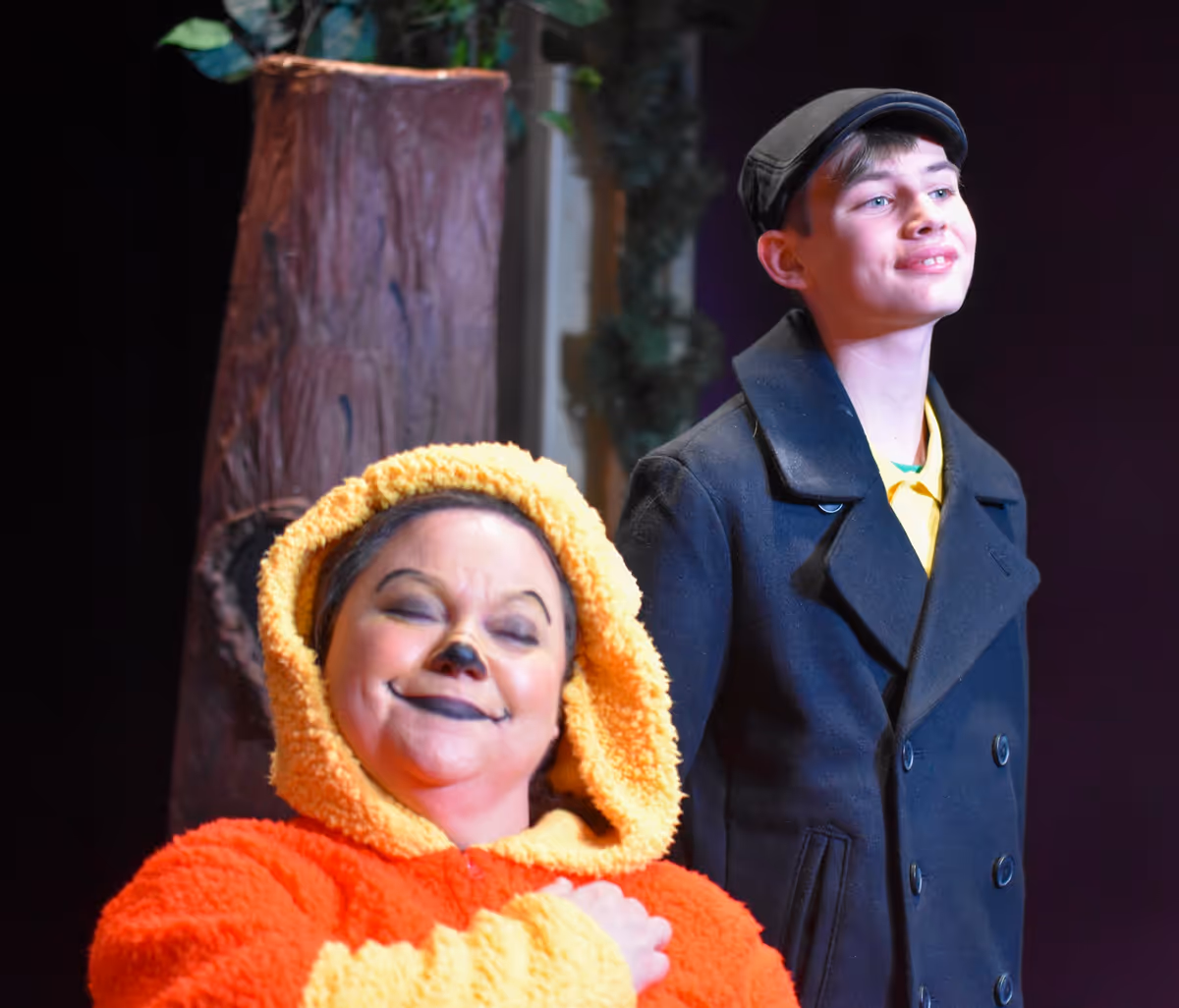 Winnie-the-Pooh (Deb Solomon) & Christopher Robin (Jesse Nuell) Photo by Arielle Bayer
