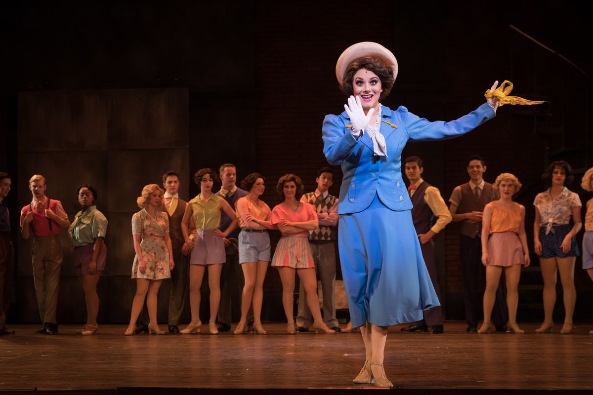 Gia Welch portrays Peggy Sawyer in the Theatre Memphis production of 42nd Street, through July 1, 2018. Photo by Carla McDonald. Gia Welch portrays Peggy Sawyer in the Theatre Memphis production of 42nd Street, through July 1, 2018. Photo by Carla McDonald.