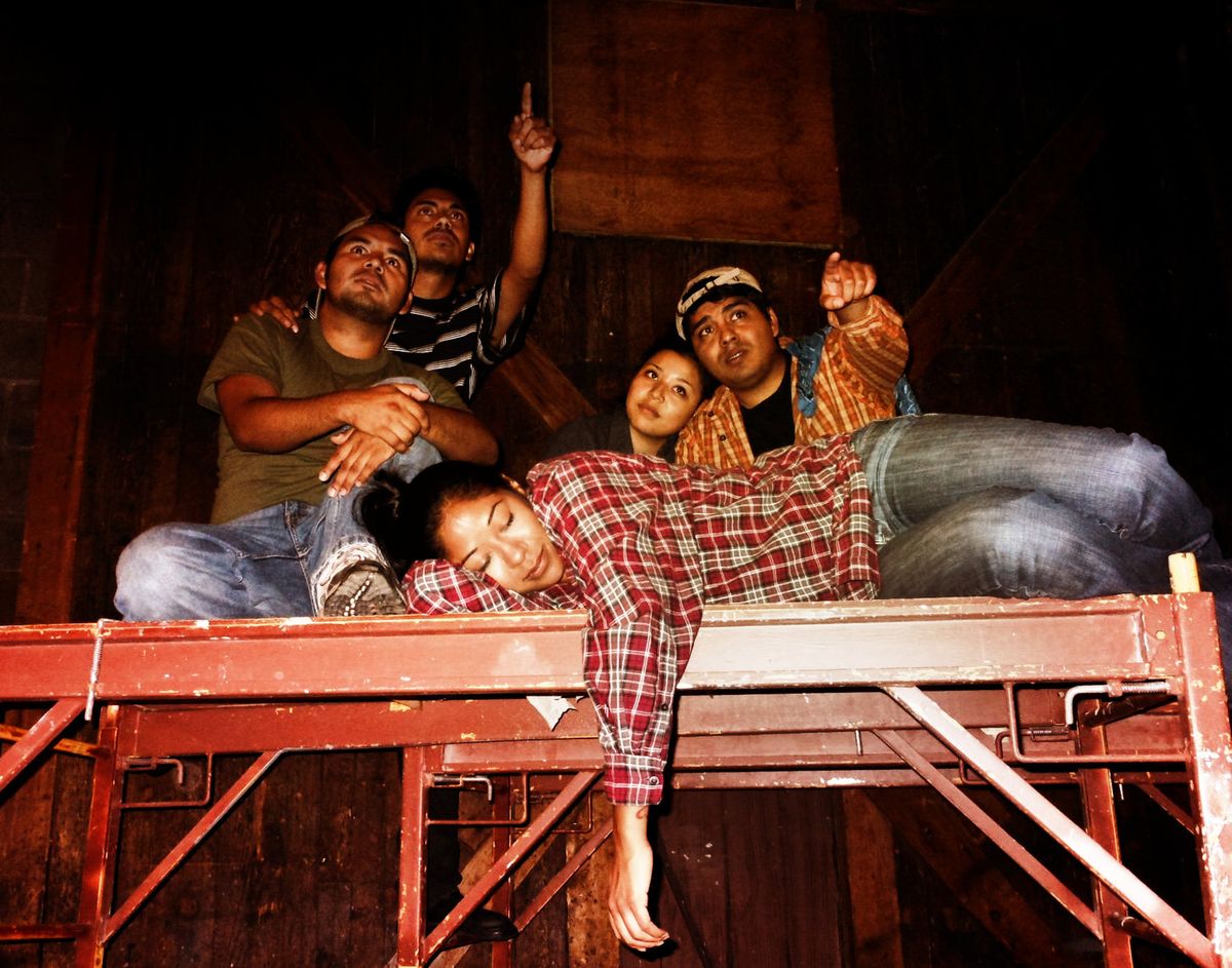 Migrants sleeping on top of "La Bestia" (Train). 