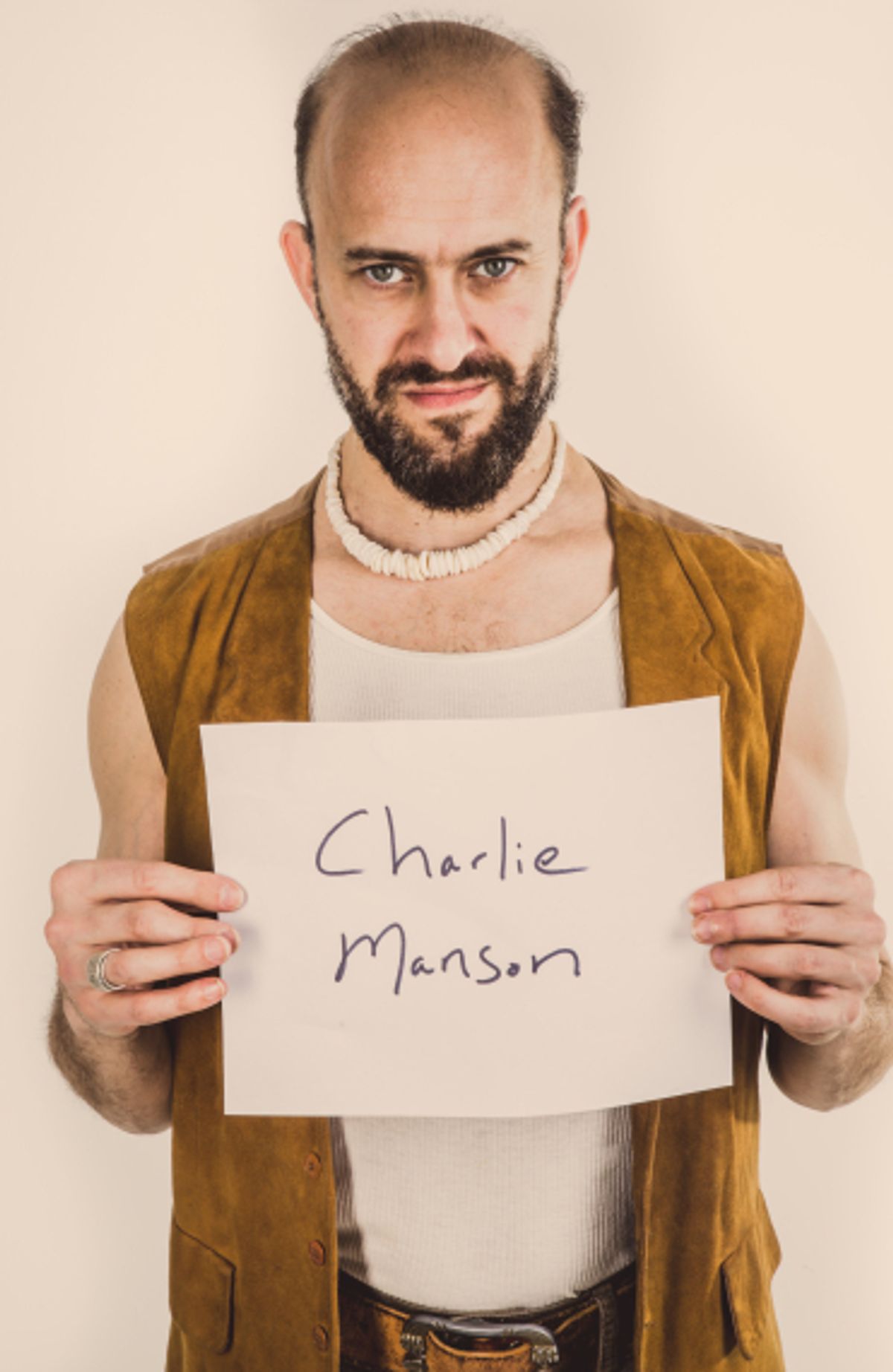 Michael Wiener as Charles Manson (Photo by John Robert Hoffman) Michael Wiener as Charles Manson (Photo by John Robert Hoffman)