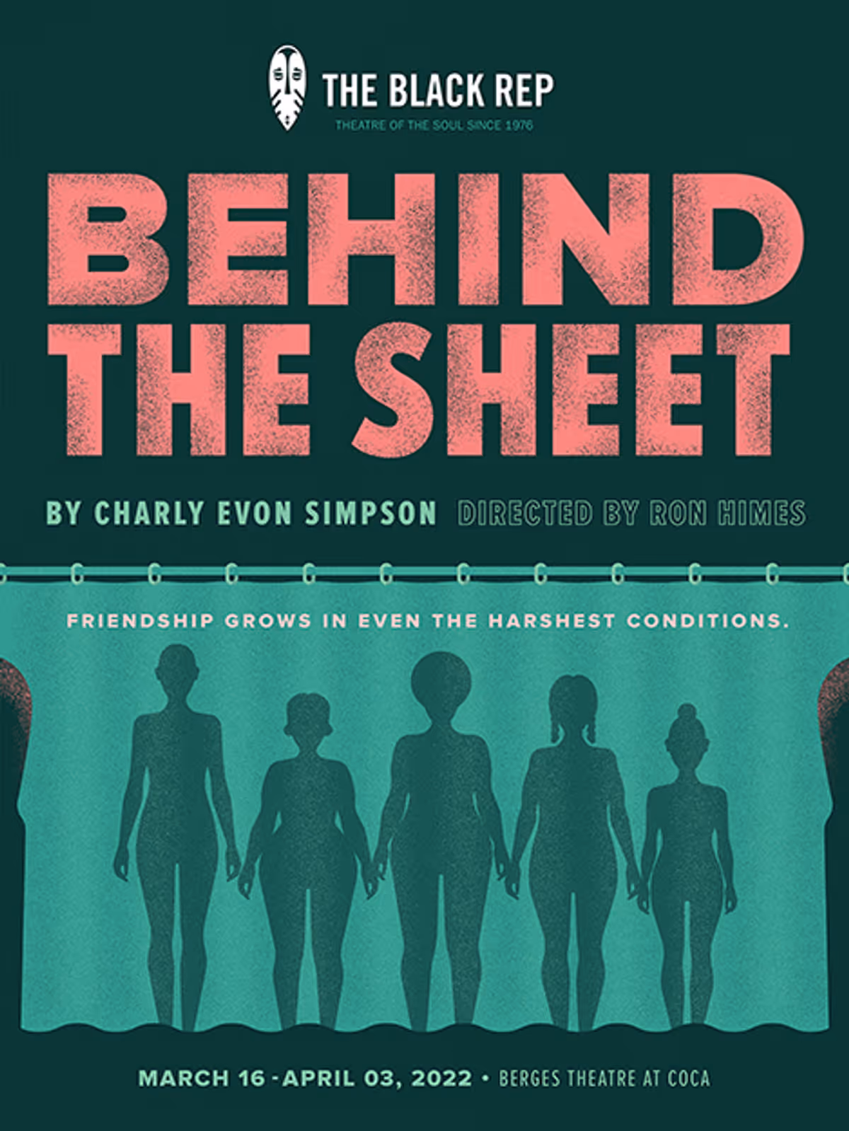 Behind The Sheet playbill (designed as a donation in-kind from Rodgers Townsend)