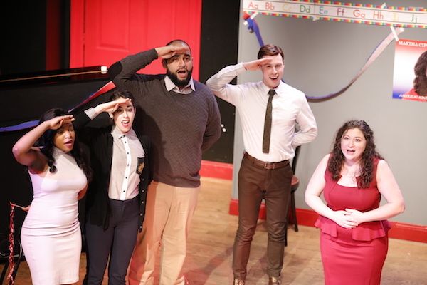 Kindergarten teacher Martha's campaign staff signs on for her (arguably unrealistic) Democratic primary bid. (Shongedzai Matangira, Lexi Orphanos, Billy Soco, Kevin Necciai, and Martha Cipolla) 1