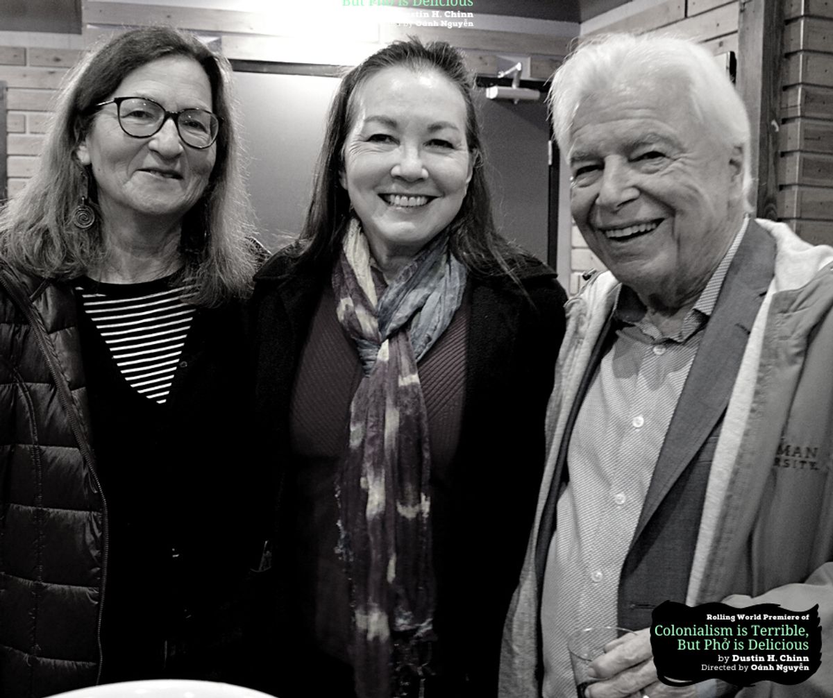Design Preview Party for the rolling world premiere of "Colonialism is Terrible But Phở is Delicious" at Chance Theater. Photo by Daniel Meyers.