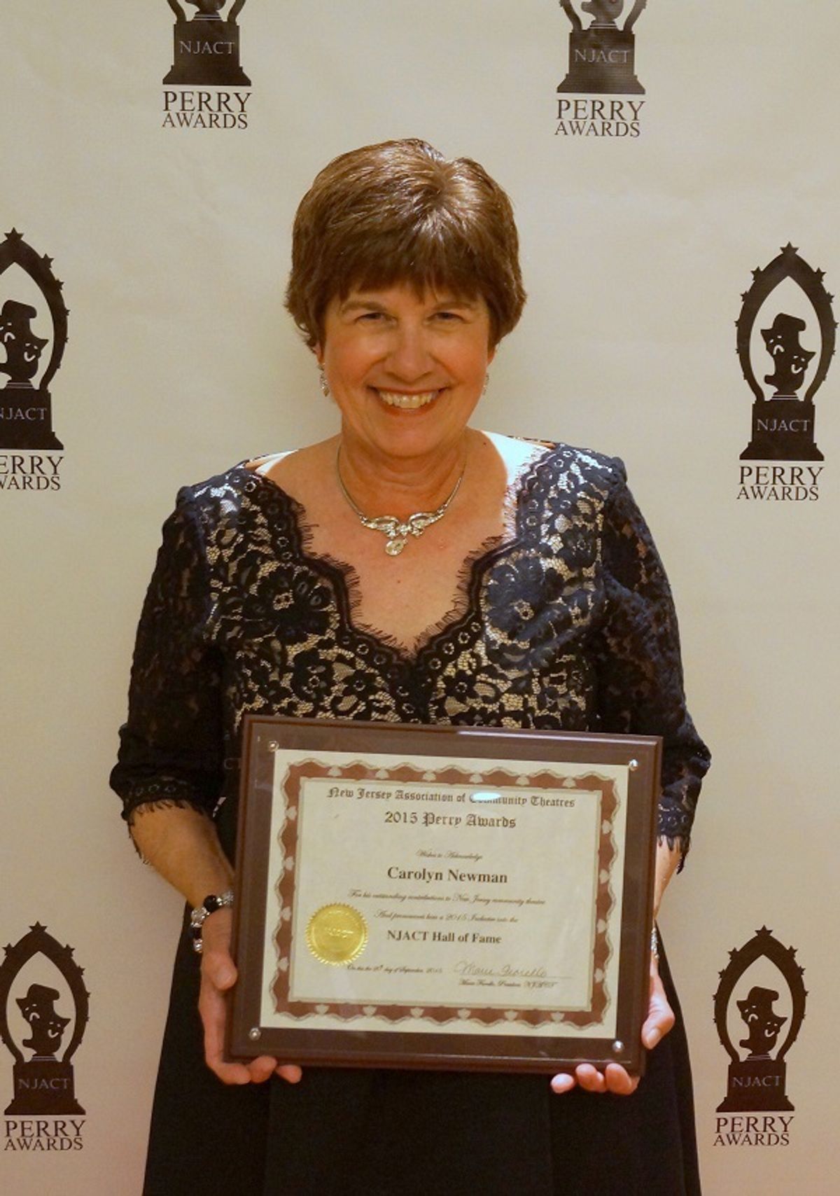 Carolyn B. Newman, director and producer of ShowKids Invitational Theatre (SKIT) since the company’s inception in 1986, is a 2015 inductee into the New Jersey Association of Community Theater’s (NJACT) Perry Award Hall of Fame. Carolyn B. Newman, director and producer of ShowKids Invitational Theatre (SKIT) since the company’s inception in 1986, is a 2015 inductee into the New Jersey Association of Community Theater’s (NJACT) Perry Award Hall of Fame.