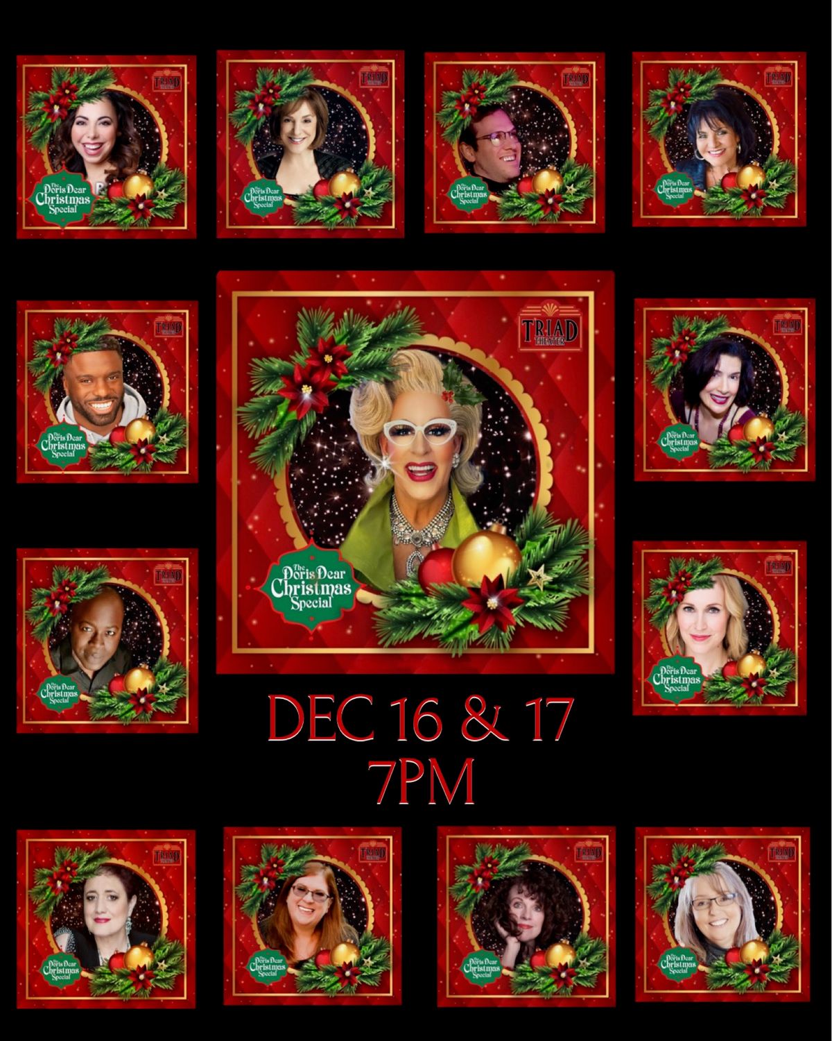 All-Star cast from opera, cabaret, broadway and more! The Doris Dear Christmas Special. Dec 16 & 17 at The Triad Theater in NYC