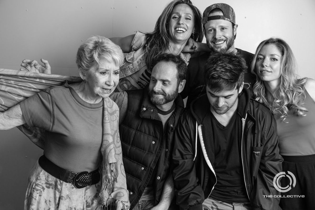 Cast of IN WAKE OF YESTERDAY: Joan Porter, Booker Garrett, Brandon T. Snider, Michael Abbott Jr., Swann Gruen, and Lacy Marie Meyer
Photo: Brian Hotaling Photography