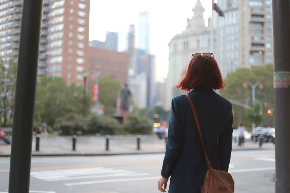 Ellis Stump, writer and director of The Only Coffee Shop in the City explores New York City. Photo by Emily Hulbert 