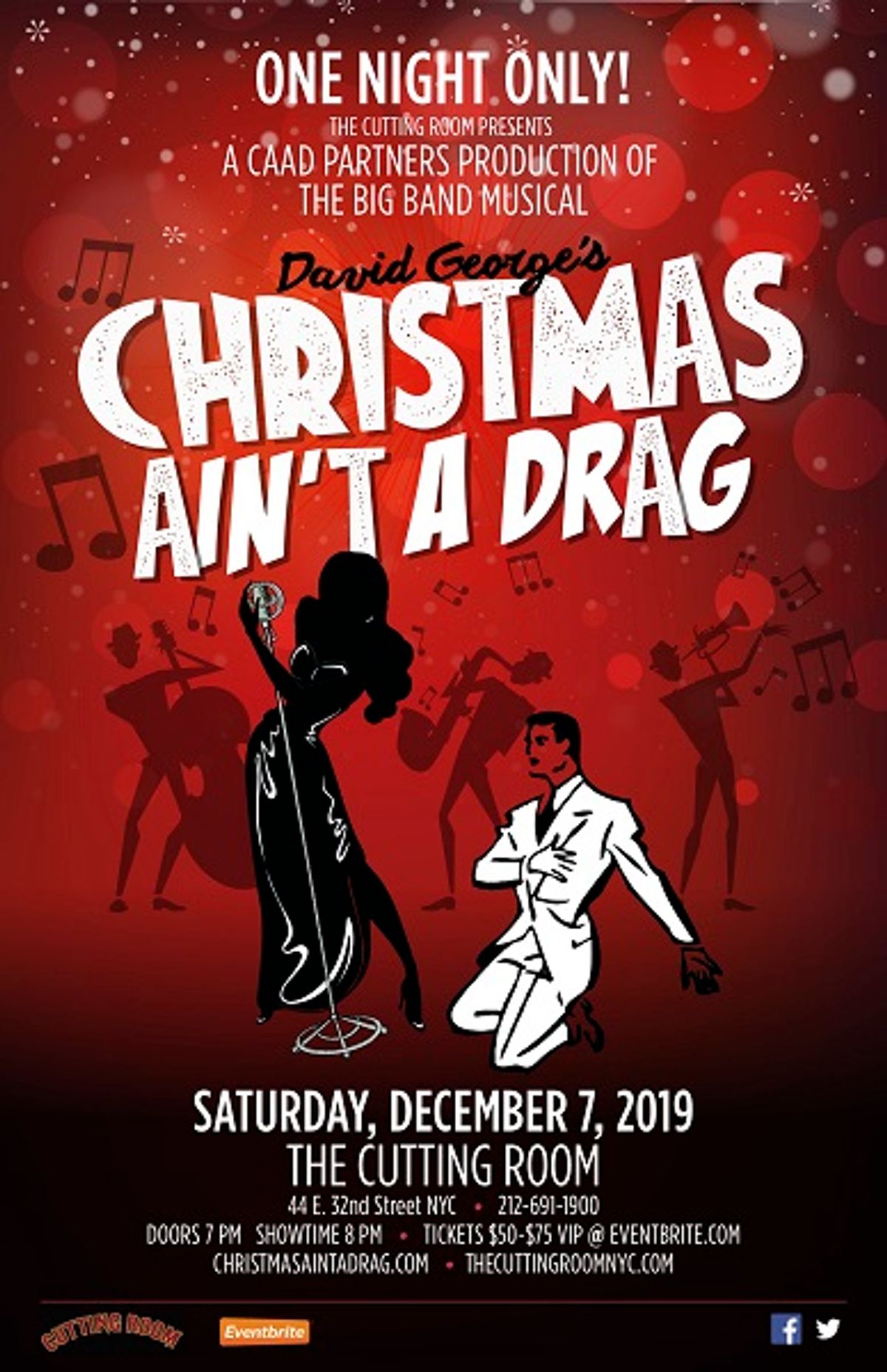 CHRISTMAS AIN'T A DRAG - The new, rock'n Big Band Musical makes its NYC Debut December 7, 2019 at The Cutting Room.