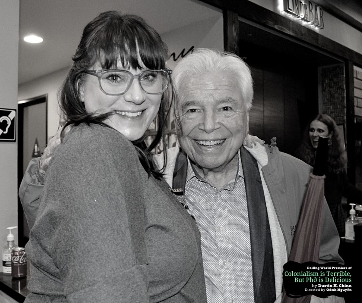 Design Preview Party for the rolling world premiere of "Colonialism is Terrible But Phở is Delicious" at Chance Theater. Photo by Daniel Meyers.