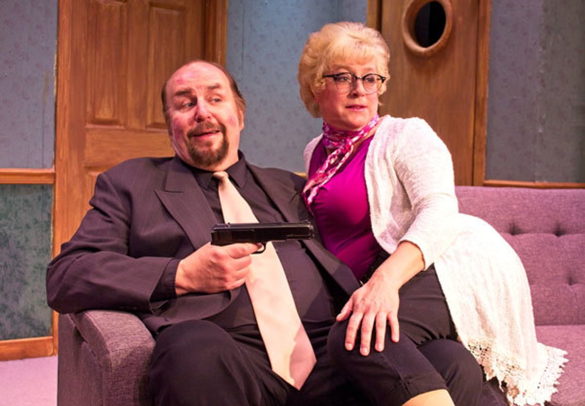Vinny (Gary Puckett) gets more than he bargained for from Olivia (Kristen Duerdoth)