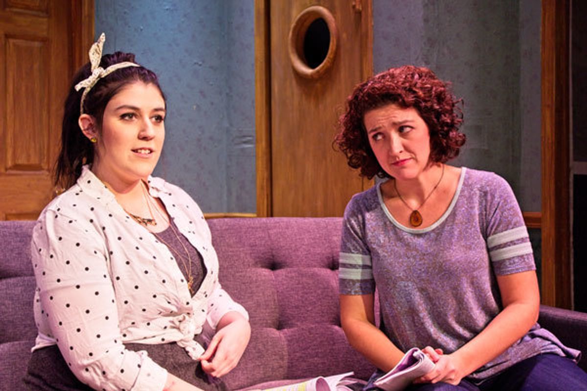 Rachael (Capri Cuthchin) and Joan (Kas Hesek) discuss the thing that is never mentioned.