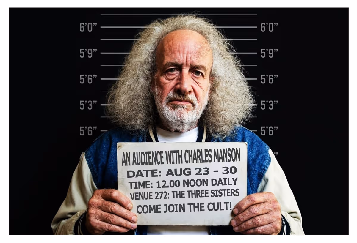 Kevin Short's Charlie Manson Mugshot.