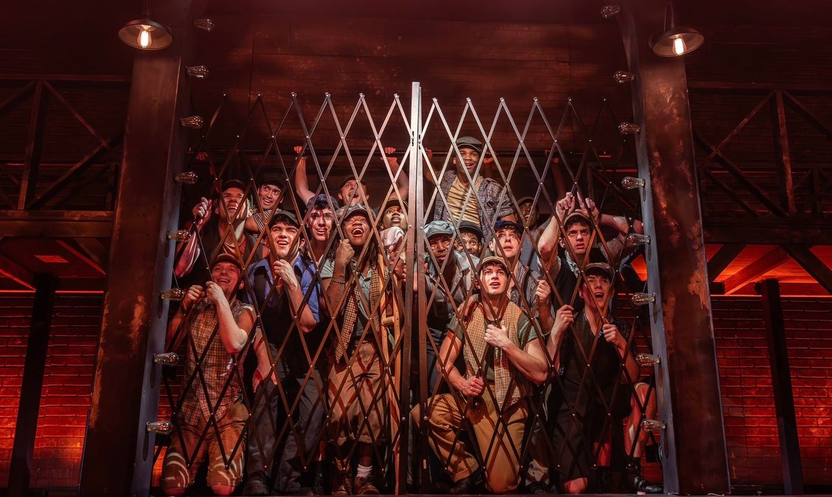 KYLE WATKINS PHOTOGRAPHY Cast members in The Vanguard Theater Company s production of Newsies. KYLE WATKINS PHOTOGRAPHY Cast members in The Vanguard Theater Company s production of Newsies.