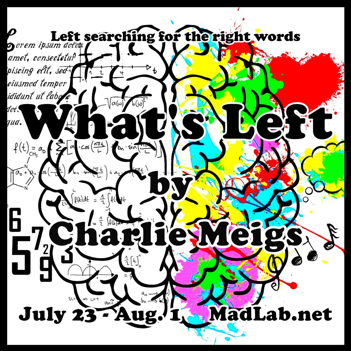 Play #`1 What's Left by Charlie Meigs Play #`1 What's Left by Charlie Meigs