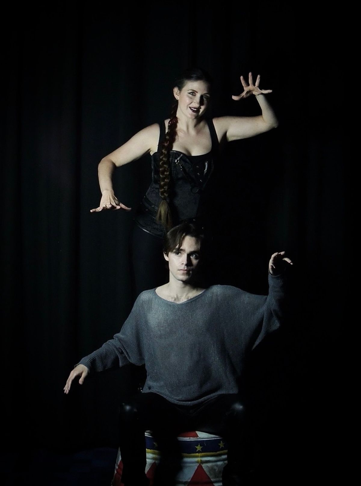 Maximilian Wisnefski as Pippin and Erin Reissig as Leading Player. Maximilian Wisnefski as Pippin and Erin Reissig as Leading Player.