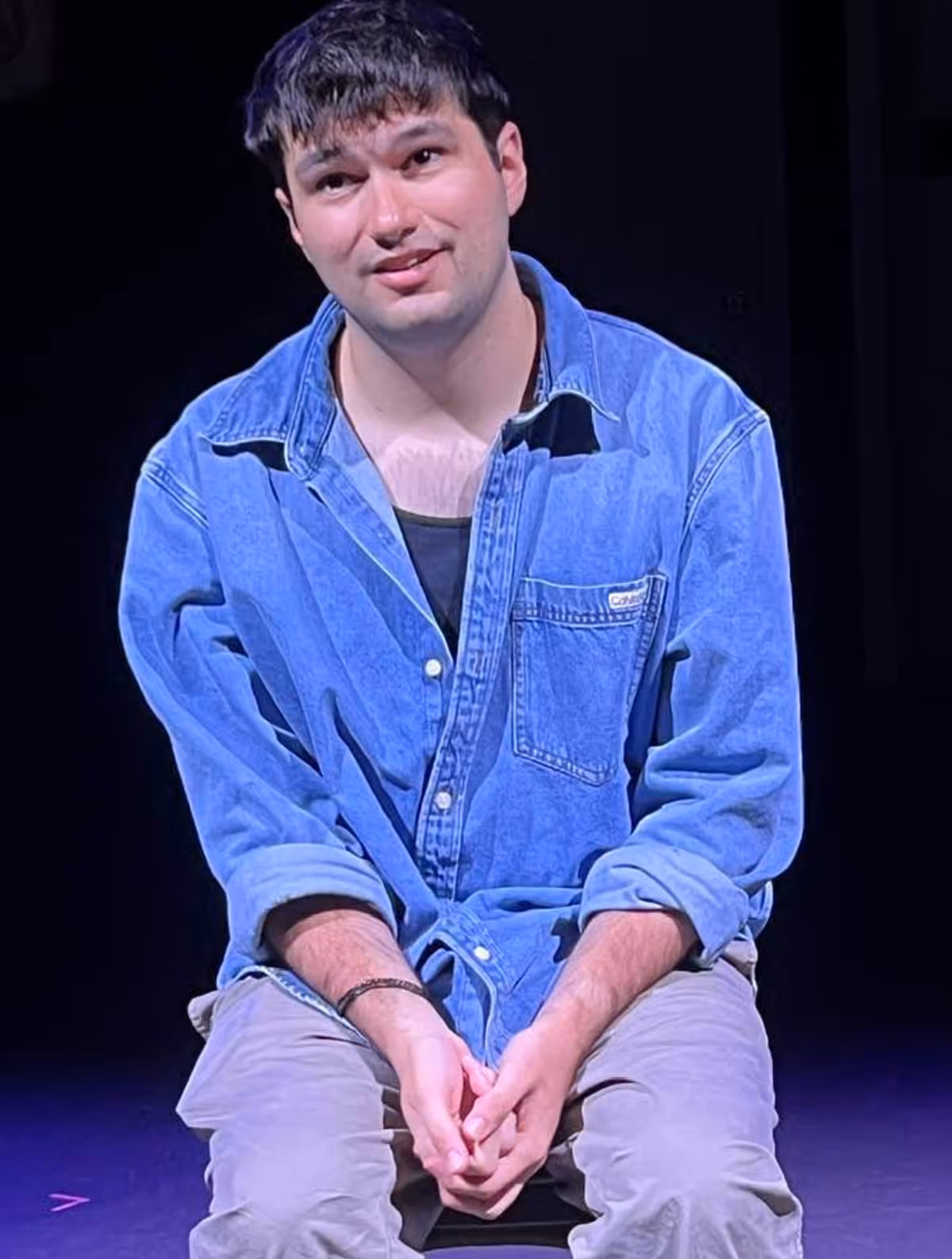 Here is Ian Wehrenberg as Ty in rehearsal for SORDID LIVES at CST