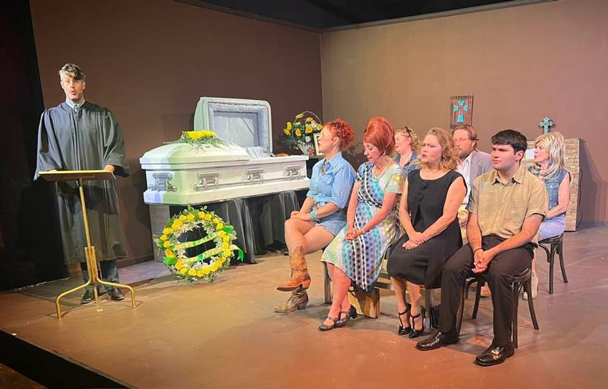    Jesus called. Peggy answered.     L to R: Andrew Cohoonan, Loryn Mac, Lilli Bassett, Shannon Bilyeu, Shelly Harmon, C.W. Bardsher, Ian Wehrenberg, and Lana Henson.