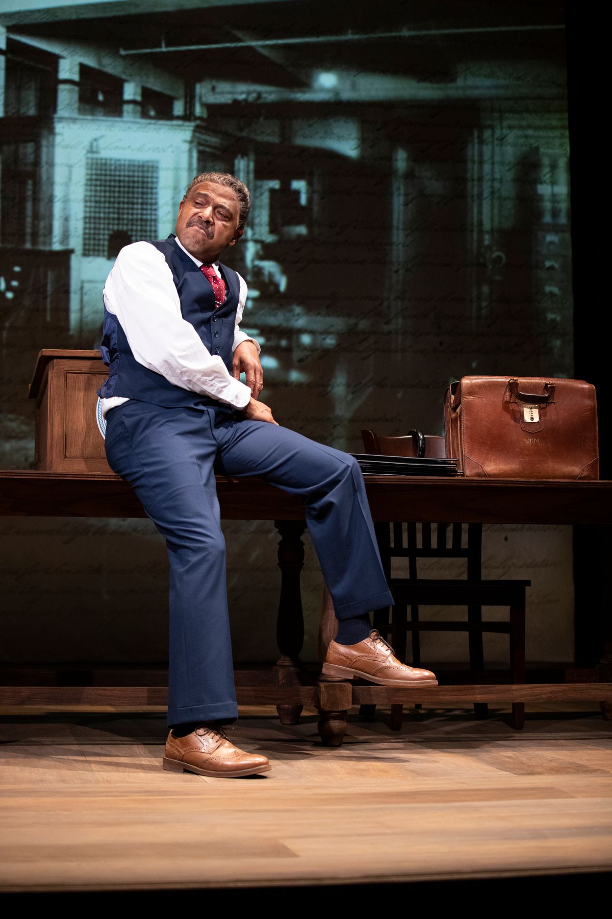 Lester Purry stars as Thurgood Marshall in Thurgood. Photo by Shawnte Sims