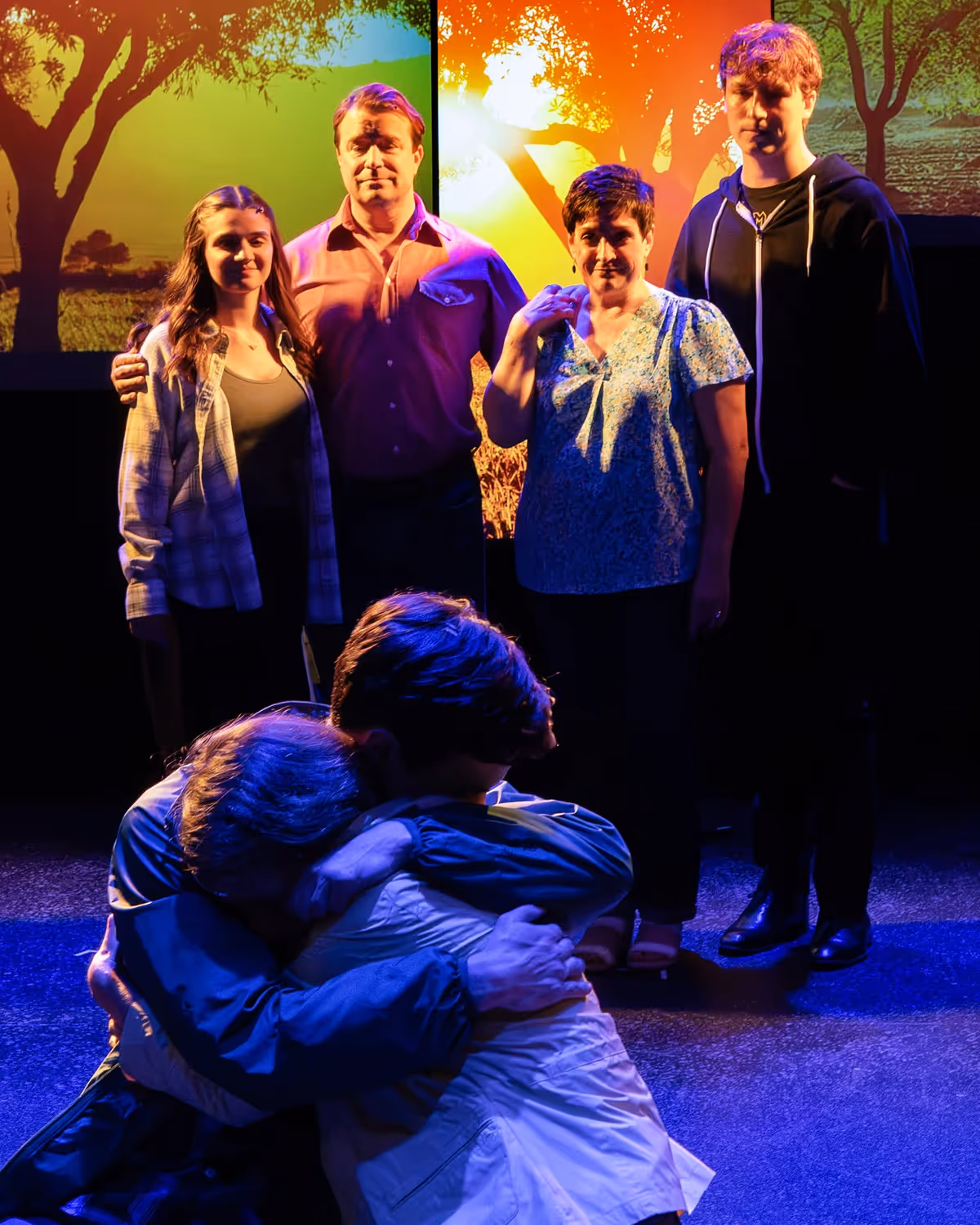Carly Rose Mulay, Danny Gurwin, Denene Mulay, Braeden Davis, Keegan Sells, and Lauren Singerman in the Finale of Dear Evan Hansen. Photo by Jaycee Myner Carly Rose Mulay, Danny Gurwin, Denene Mulay, Braeden Davis, Keegan Sells, and Lauren Singerman in the Finale of Dear Evan Hansen. Photo by Jaycee Myner
