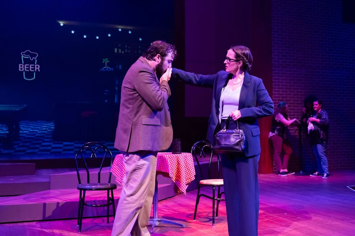David B. Friedman as Dewey Finn and Hannah Elless as Rosalie Mullins in School of Rock. Photos by Klose2u Photography L.L.C. David B. Friedman as Dewey Finn and Hannah Elless as Rosalie Mullins in School of Rock. Photos by Klose2u Photography L.L.C.
